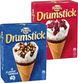 IGA Peters Drumstick 4 Pack or Mini 6 Pack Selected Varieties offer