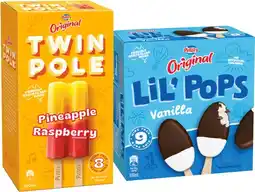 IGA Peters Original Twin Pole 8 Pack or LiL’ Pops Ice Cream 9 Pack Selected Varieties offer