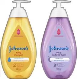 IGA Johnson’s Baby Shampoo, Bedtime Bath or Aloe Vera & Vitamin E Oil 500mL Selected Varieties offer