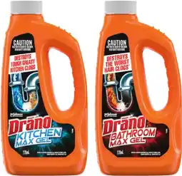 IGA Drano Kitchen or Bathroom Max Gel 770mL offer