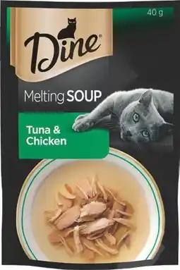 IGA Dine Melting Soup or Fine Flakes Cat Food 35-40g Selected Varieties offer