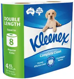 IGA Kleenex Complete Clean Double Length Toilet Tissue offer