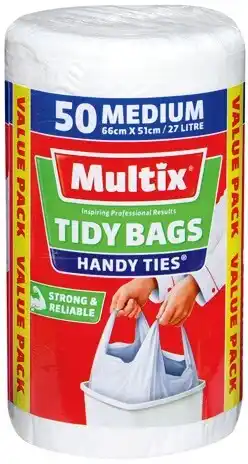 IGA Multix Handy Ties Tidy Bags Medium 50 Pack or Large 45 Pack offer