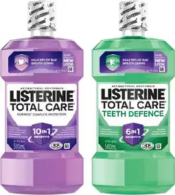 IGA Listerine Total Care Mouthwash Selected Varieties offer