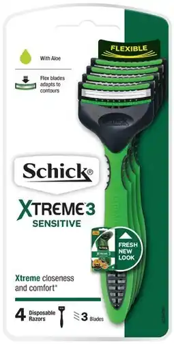 IGA Schick Xtreme 3 Sensitive Disposable Razors offer