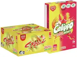IGA Streets Cyclone Ice Block 8 Pack or Calippo Mini 10 Pack Selected Varieties offer