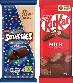 IGA Nestlé Chocolate Block 118‑180g Selected Varieties offer