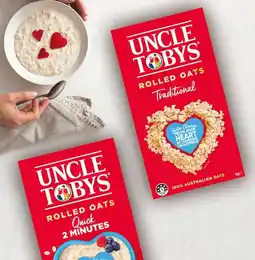 IGA Uncle Tobys Traditional or Quick Rolled Oats 1kg offer