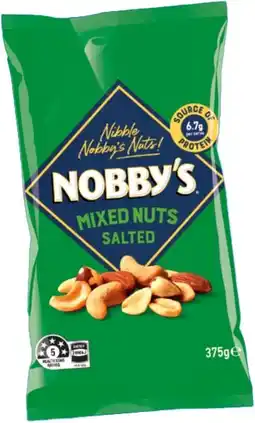 IGA Nobby’s Salted Mixed Nuts 375g or Cashews 150g offer