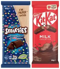 IGA Nestlé Chocolate Block 118-180g or Darrell Lea Chocolate Block 160-180g Selected Varieties offer