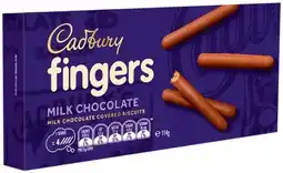 IGA Cadbury Milk Chocolate Fingers 114g or Freddo Biscuits 167g Selected Varieties offer