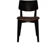 LivingStyles Phoenix Commercial Grade Oak Timber Dining Chair, Fabric Seat, Bison / Black offer