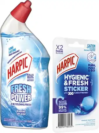 IGA Harpic Fresh Power Liquid Toilet Cleaner 700mL or Rim Block 39g* Selected Varieties offer