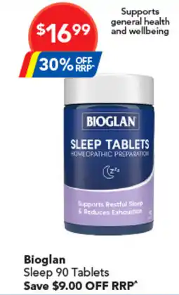 Amcal Pharmacies Bioglan Sleep 90 Tablets offer