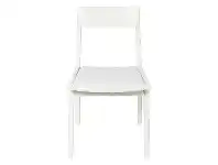 LivingStyles Caplan Timber Dining Chair, PU Seat, White offer
