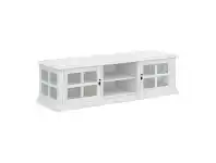 LivingStyles Tilbury Acacia Timber 2 Door TV Unit, 180cm, White offer
