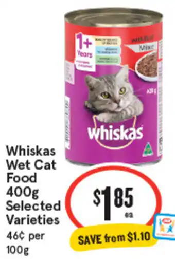 IGA Whiskas Wet Cat Food offer