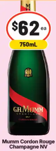 IGA Mumm cordon rouge champagne nv offer