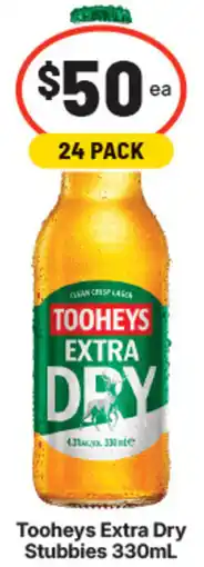 IGA Tooheys Extra Dry Stubbies offer