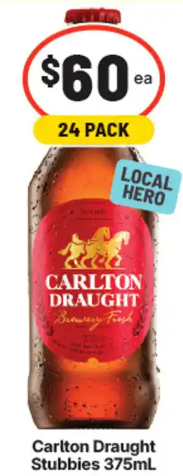 IGA Carlton Draught Stubbies offer