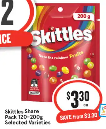 IGA Skittles Share Pack offer
