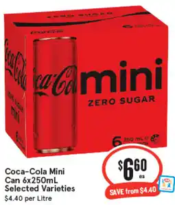 IGA Coca Cola Mini Can offer