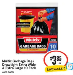 IGA Multix Garbage Bags Drawtight Extra Wide & Extra Large offer