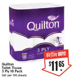 IGA Quilton Toilet Tissue 3 Ply offer