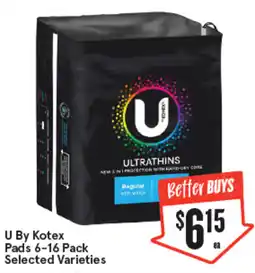 IGA U By Kotex Pads offer