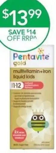Terry White Pentavite Gold Multivitamin Iron Liquid or Multivitamin Iron Liquid offer