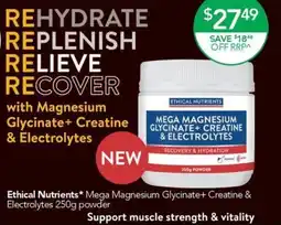 Terry White Ethical Nutrients Mega Magnesium Glycinate Creatine & Electrolytes powder offer