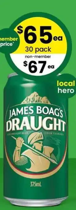 James boag's draught