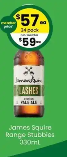The Bottle O James squire range stubbies offer