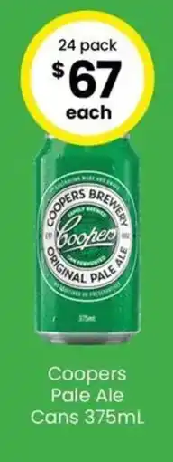 The Bottle O Coopers pale ale cans offer