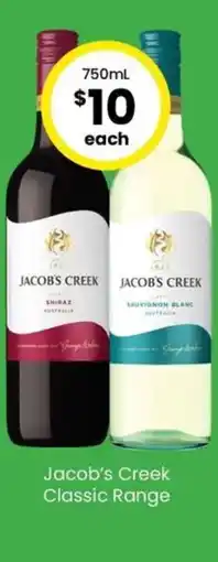 The Bottle O Jacob's creek classic range offer