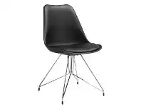 LivingStyles Soho Chair, Black / Silver offer