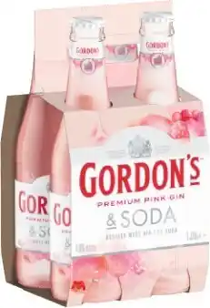 Coles Gordonu2019s Pink Gin RTD Bottles 4x330mL offer