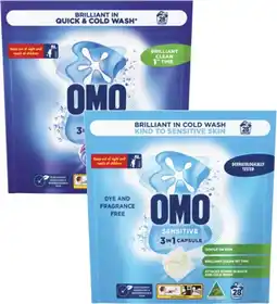 Coles Omo 3 In 1 Laundry Capsules offer