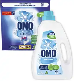 Coles Omo Laundry Liquid 2 Litre or Capsules 28 Pack offer
