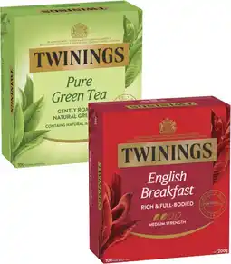 Coles Twinings Tea Bags-100 Pack offer