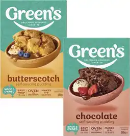 Coles Green's Pudding Mix offer