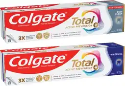 Coles Colgate Total Active Prevention Deep Clean or Whitening Toothpaste 200g offer