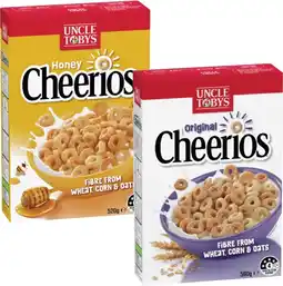 Coles Uncle Tobys Cheerios Cereal-560g offer