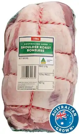Coles Coles Australian Lamb Shoulder Roast Boneless offer