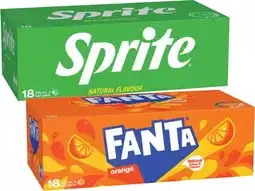 Coles Fanta or Sprite Soft Drink 18x375mL offer