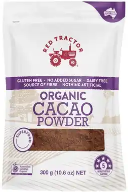 Coles Red Tractor Organic Cacao Powder offer