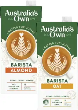 Coles Australia's Own Barista Milk offer