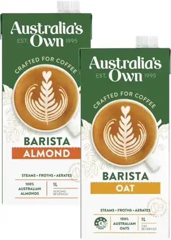 Coles Australia's Own Barista Milk offer