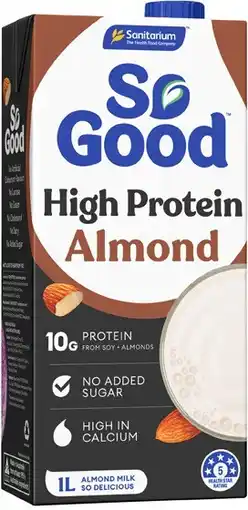 Coles Sanitarium So Good High Protein Milk offer