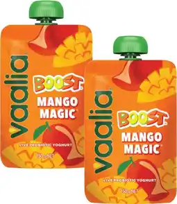 Coles Vaalia Boost Probiotic Yoghurt Pouch offer